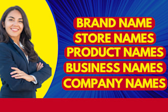 create unique and catchy brand names, company names, product names, store names