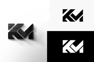 design a bold monogram, initial letters logo