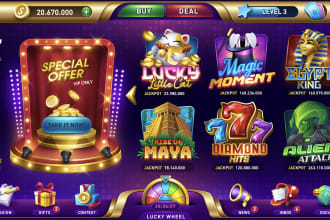 create amazing slots game ui graphics
