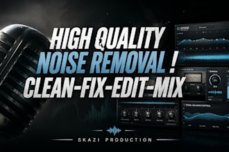 do audio edit, cleanup and fix sound in audio or video