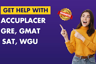 help you in clep, accuplacer, wgu, gre, sat and ati teas