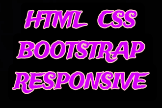 design a responsive HTML CSS bootstrap website for you