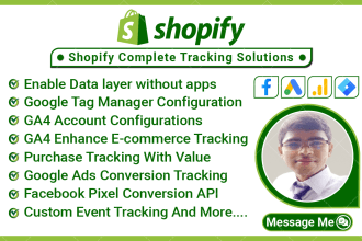 google ads conversion tracking on shopify, ga4 ecommerce setup via gtm