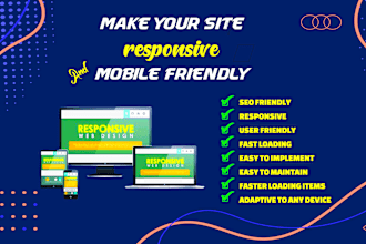 make your site responsive and mobile friendly
