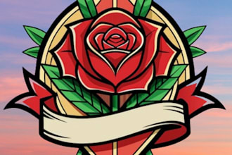 design creative rose logo for your business