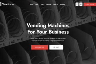 design vending machine website for your business