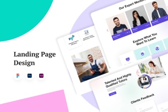 do ui ux design for website, landing page ui ux design, dashboard design ui ux