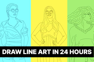 draw clean line art in 24 hours