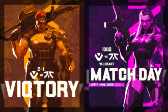 design esports poster graphics , esports tournament banners for your team