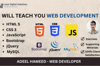 be your HTML, CSS, javascript, bootstrap and jquery tutor