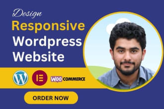 design modern wordpress website, blog site, and affiliate site  with elementor