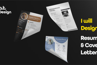 design a professional eye catching resume and cover letter