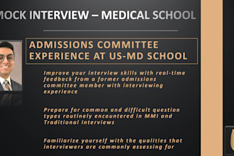 conduct a mock interview for medical school