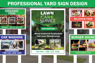 design yard sign, signage, lawn sign, billboard and real estate sign