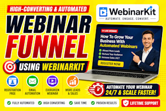 build a high converting webinarkit evergreen webinar funnel