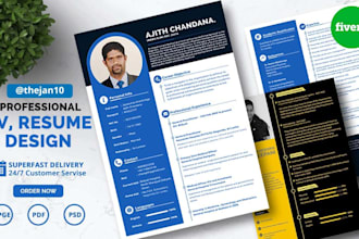 design professional resume and cv template