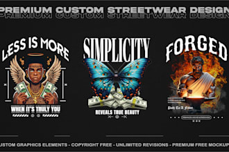 do custom streetwear t shirt designs for your clothing brand