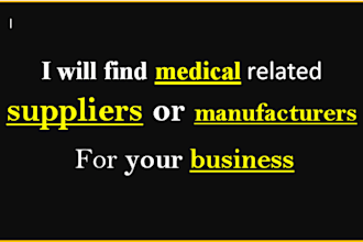 find medical equipment supplier or manufacturer for your business