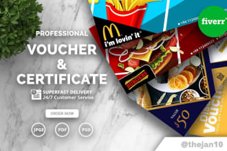 design gift certificate, voucher or coupon