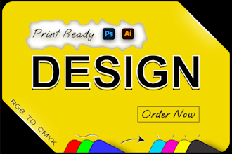 customize design and convert color rgb to cmyk print ready