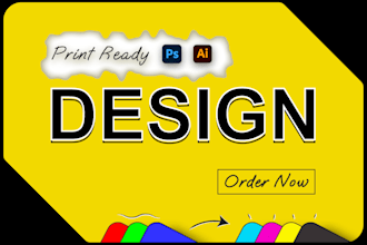 customize design and convert rgb to cmyk, pantone print ready file