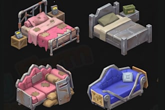 create stylized 3d building assets for games