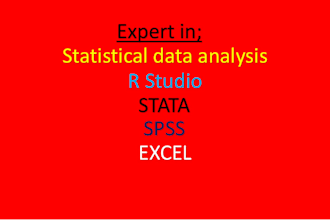 do statistical data analysis, spss,excel, stata and r studio