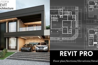 create revit floor plans , sections, elevations and details