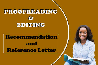 expertly edit and proofread your recommendation letter