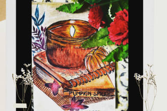 create watercolour cards, gaouche painting patterns