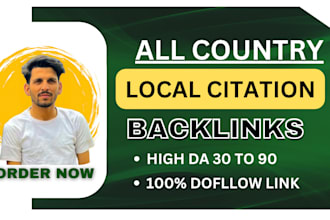 do USA, UK, uae, aus, de and all country local citation for your local SEO