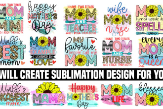 create unique high quality sublimation svg and tshirt designs and bundle