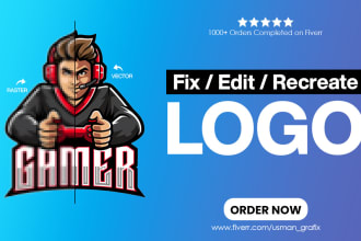 fix, edit, redesign, recreate, vectorize logo