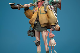 do a stylized 3d character for games and animation