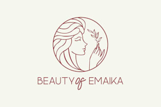 do minimal watercolor botanical boho line art spa feminine logo design