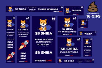 do poocoin ads, gif banners, 16 size web ads banners
