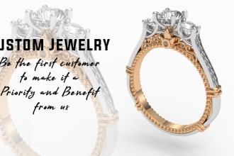 serve custom 3d jewelry design for 3d printing asap