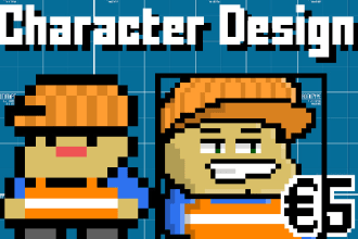 draw an unique pixel art animated character for your game