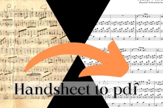 digitize your handwritten sheet music to a pdf file