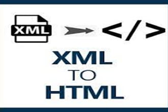 convert your xml data to html file using xslt