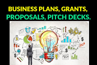 write complete business plan, market research, financial model