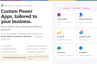 develop microsoft powerapps custom tailored for your requirements