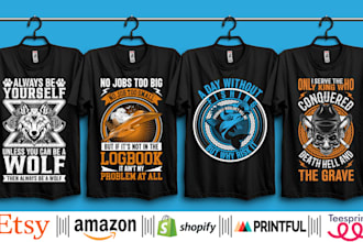 modern bulk t shirt design and custom t shirt design for pod