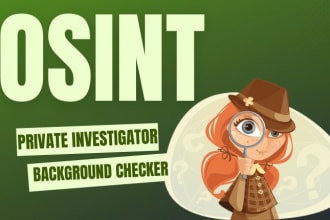 be your osint private investigator in any target online