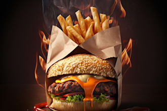 create a custom realistic art of your food