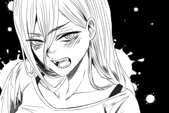 draw manga art, and t shirt designs