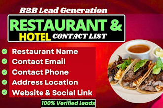 do restaurant lead generation with hotel restaurant contact list