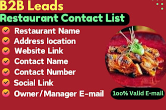 do restaurant lead generation with hotel restaurant contact list