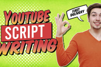 write automotive scripts and articles for youtube channels