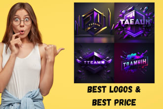 design modern 3d gaming, sports, twitch logo